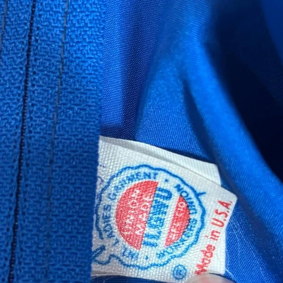 Vintage union made 1980’s Made in USA Royal Blue Dress Bow Retro gown ILGWU - Picture 6 of 8